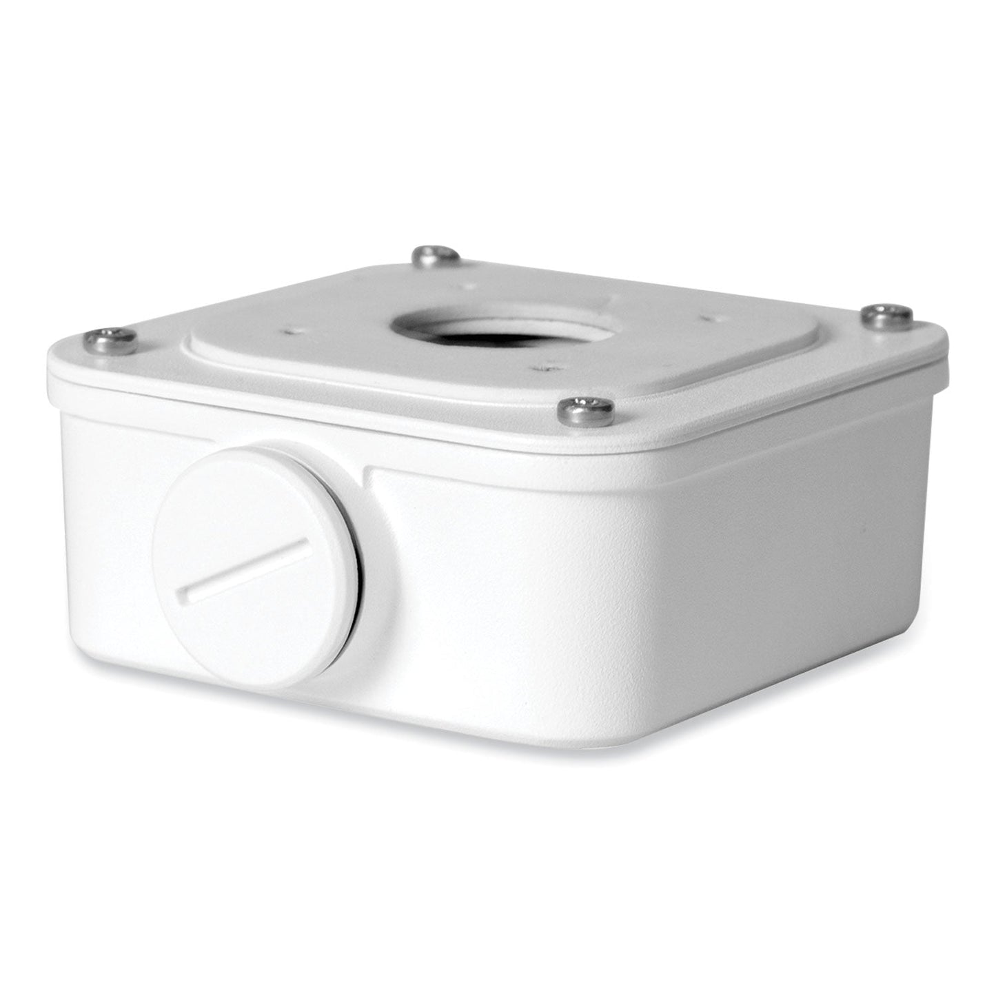 Gyration Mini Bullet Camera Junction Box, 3.66 x 3.66 x 1.54, White