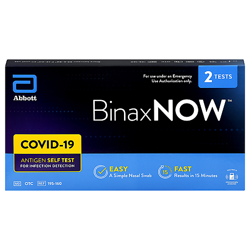 BinaxNOW Abbott COVID‐19 At Home Antigen Self Test - 2 Tests