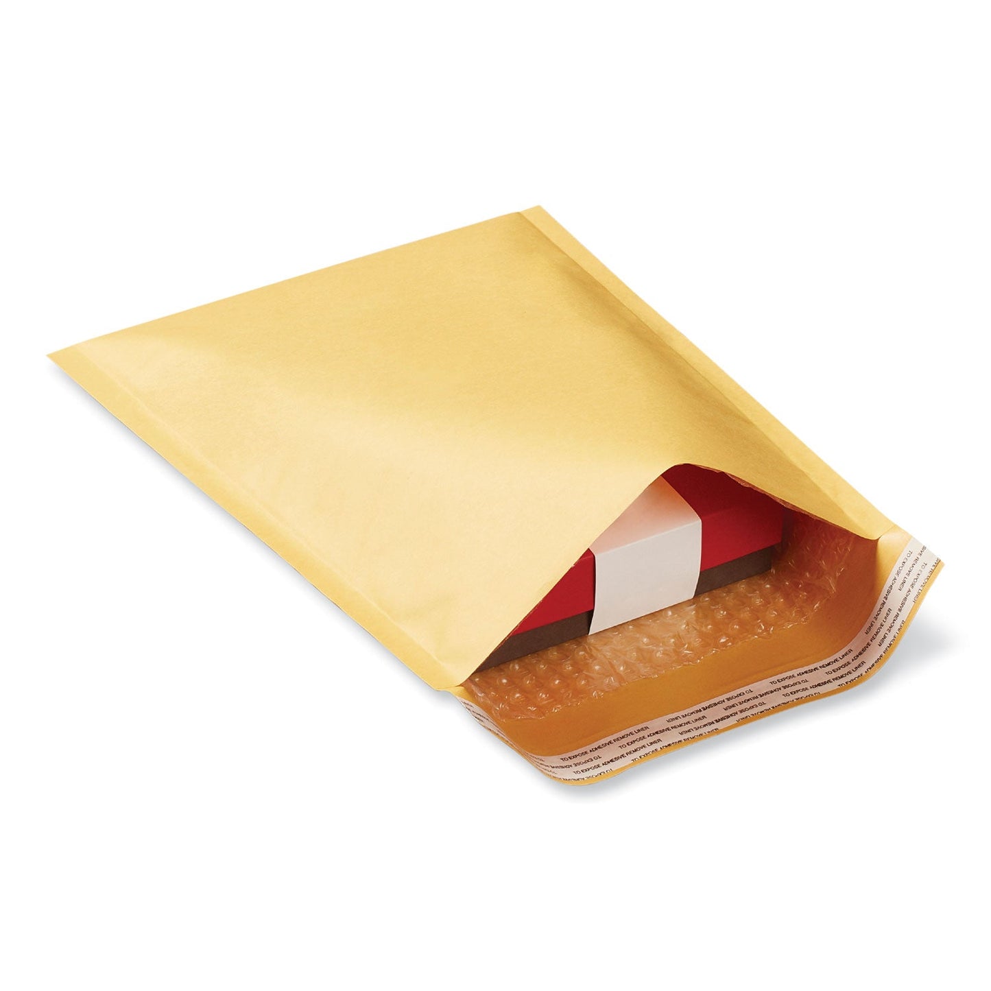 Universal Peel Seal Strip Cushioned Mailer, #000, Extension Flap, Self-Adhesive Closure, 4 x 8, 25/Carton
