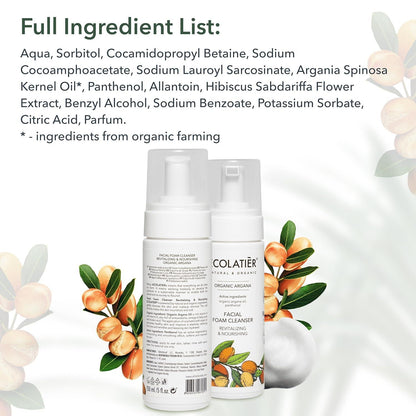 x-Facial Foam Cleanser Revitalizing & Nourishing  Organic Argana