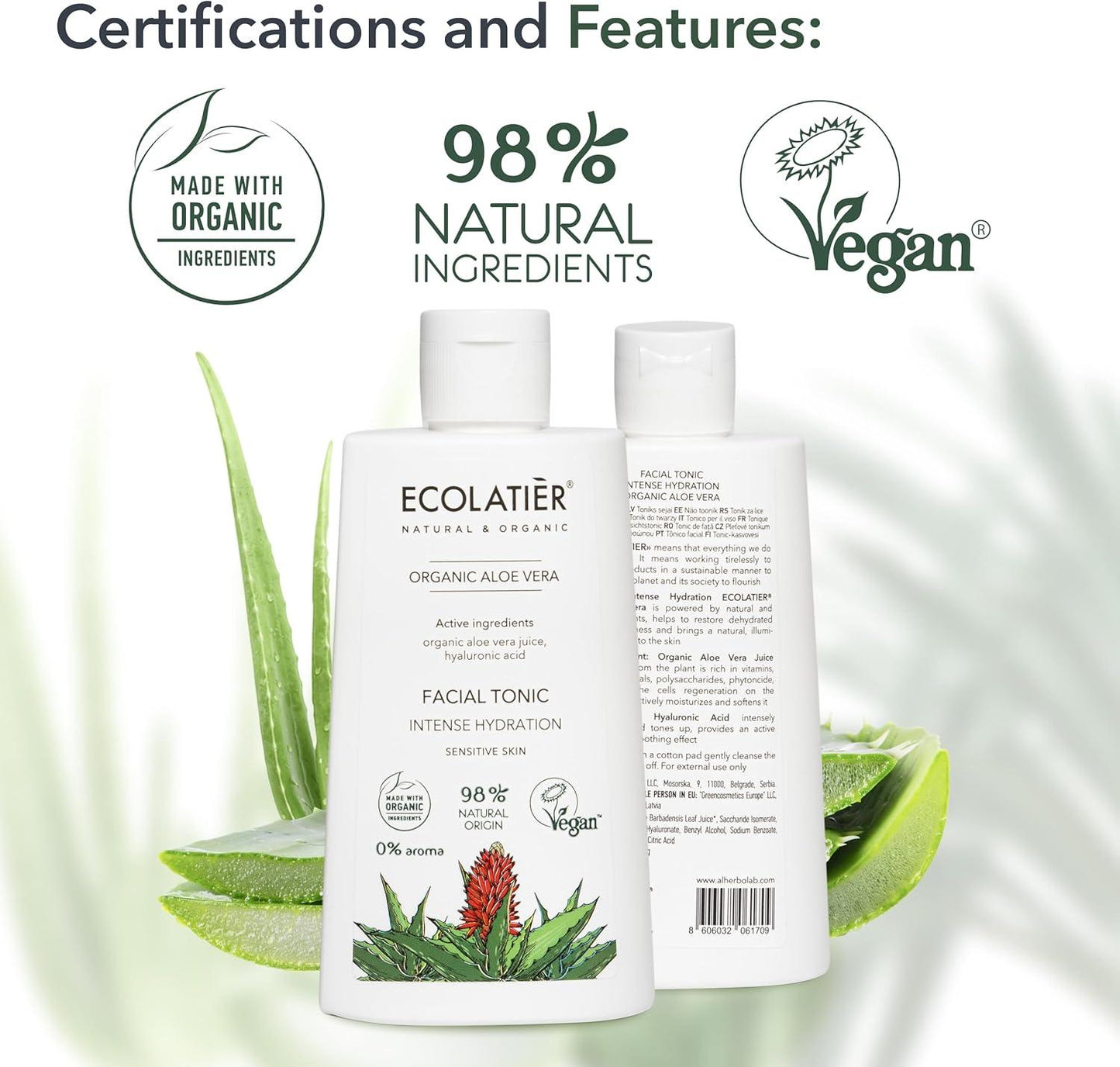x-Facial Tonic Intense Hydration Organic Aloe Vera