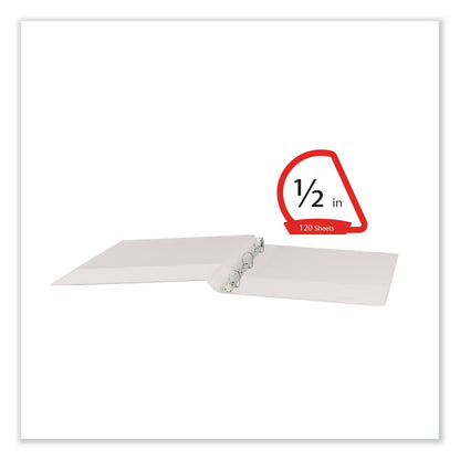 Universal Slant D-Ring View Binder, 3 Rings, 0.5" Capacity, 11 x 8.5, White