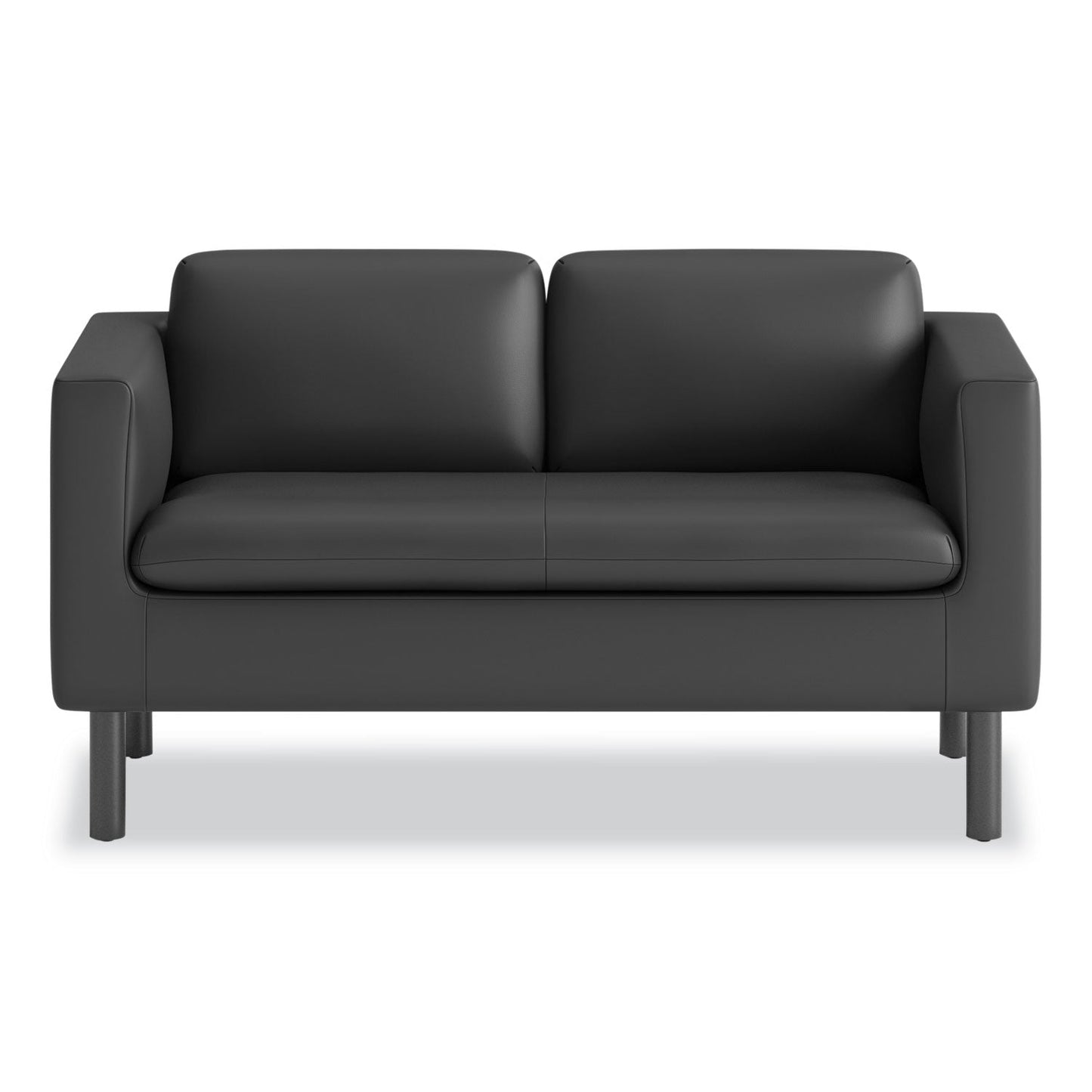 HON Parkwyn Series Loveseat, 53.5w x 26.75d x 29h, Black