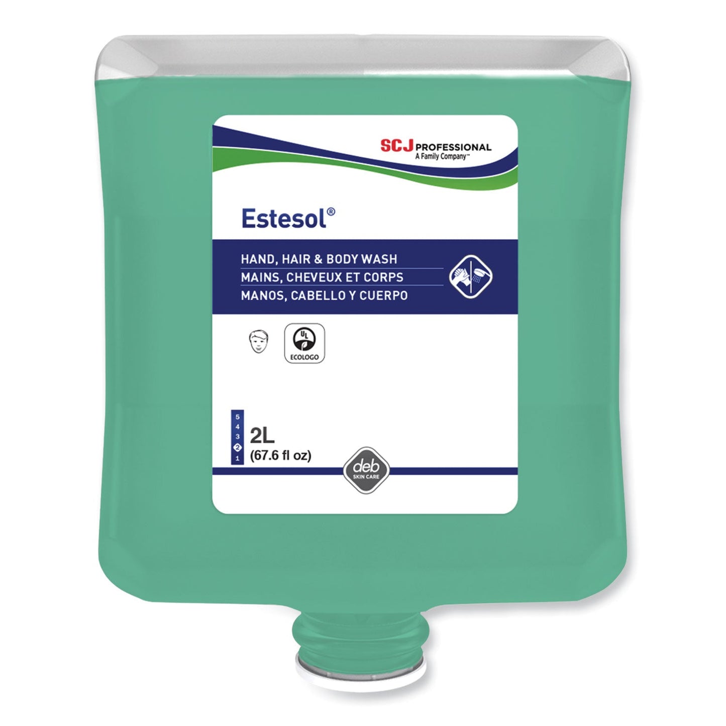 SC Johnson Professional Estesol Hand, Hair and Body Cleaner Manual Cartridge, Rainforest Scent, 2 L Cartridge Refill, 4/Carton