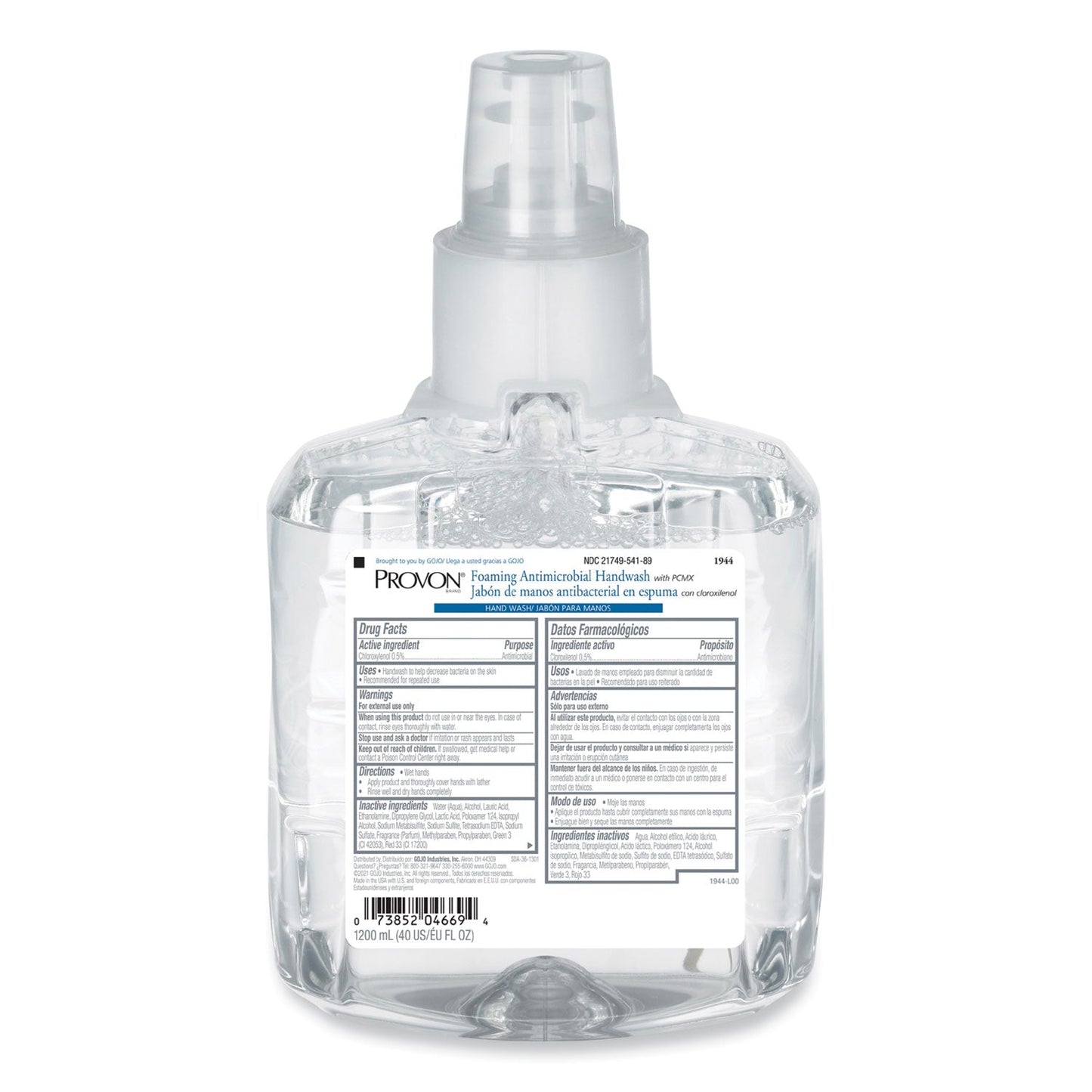 PROVON Foaming Antimicrobial Handwash with PCMX, For LTX-12, Floral, 1,200 mL Refill,  2/Carton