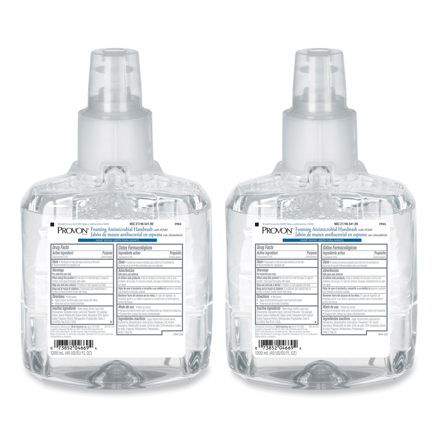 PROVON Foaming Antimicrobial Handwash with PCMX, For LTX-12, Floral, 1,200 mL Refill,  2/Carton