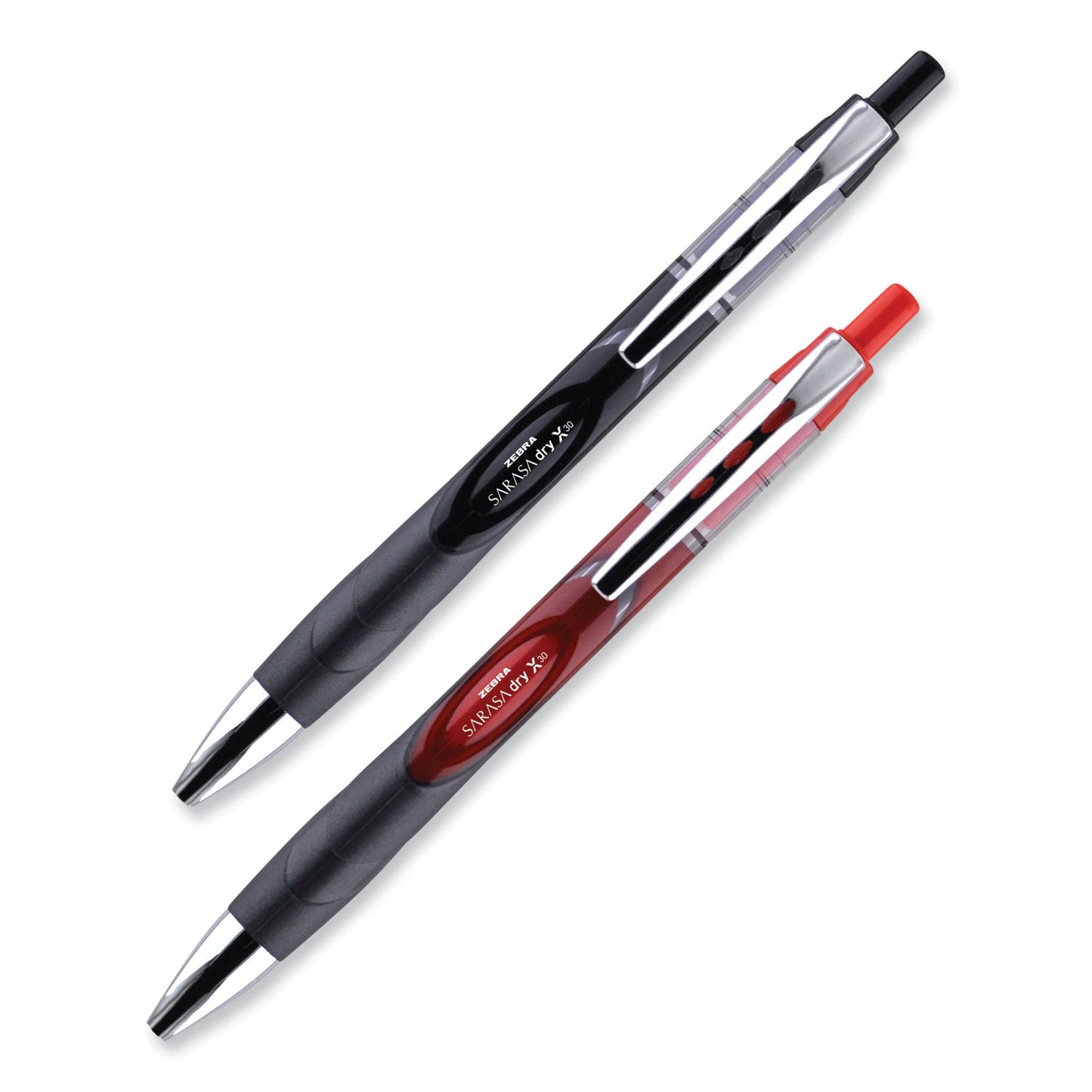 Zebra Sarasa Dry Gel X30 Gel Pen, Retractable, Medium 0.7 mm, Blue Ink, Blue Barrel, 12/Pack