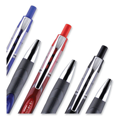 Zebra Sarasa Dry Gel X30 Gel Pen, Retractable, Medium 0.7 mm, Blue Ink, Blue Barrel, 12/Pack
