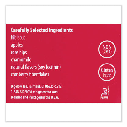 Bigelow Cranberry Apple Herbal Tea, 28/Box