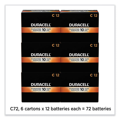 Duracell CopperTop Alkaline C Batteries, 72/Carton