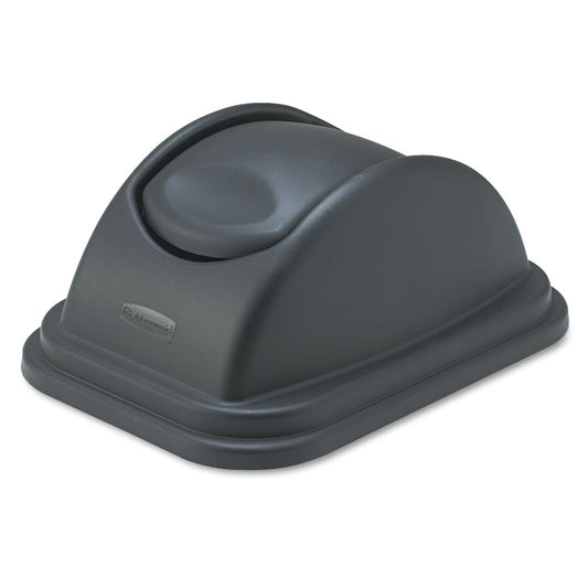 Rubbermaid Rectangular Free-Swinging Plastic Lids, Black