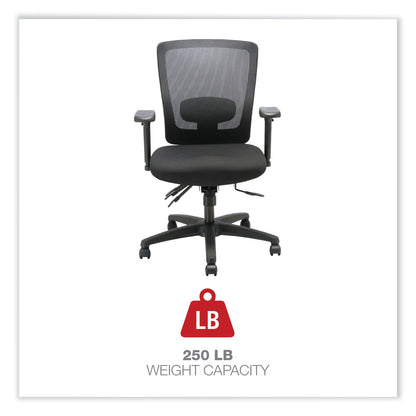 Alera Envy Series Mesh Mid-Back Swivel/Tilt Chair, Supports Up to 250 lb, 16.88" to 21.5" Seat Height, Black