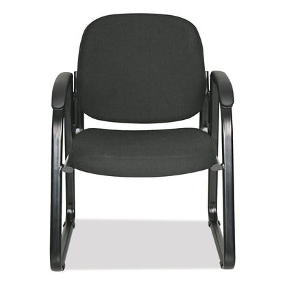 Alera Genaro Series Half-Back Sled Base Guest Chair, 25" x 24.80" x 33.66", Black