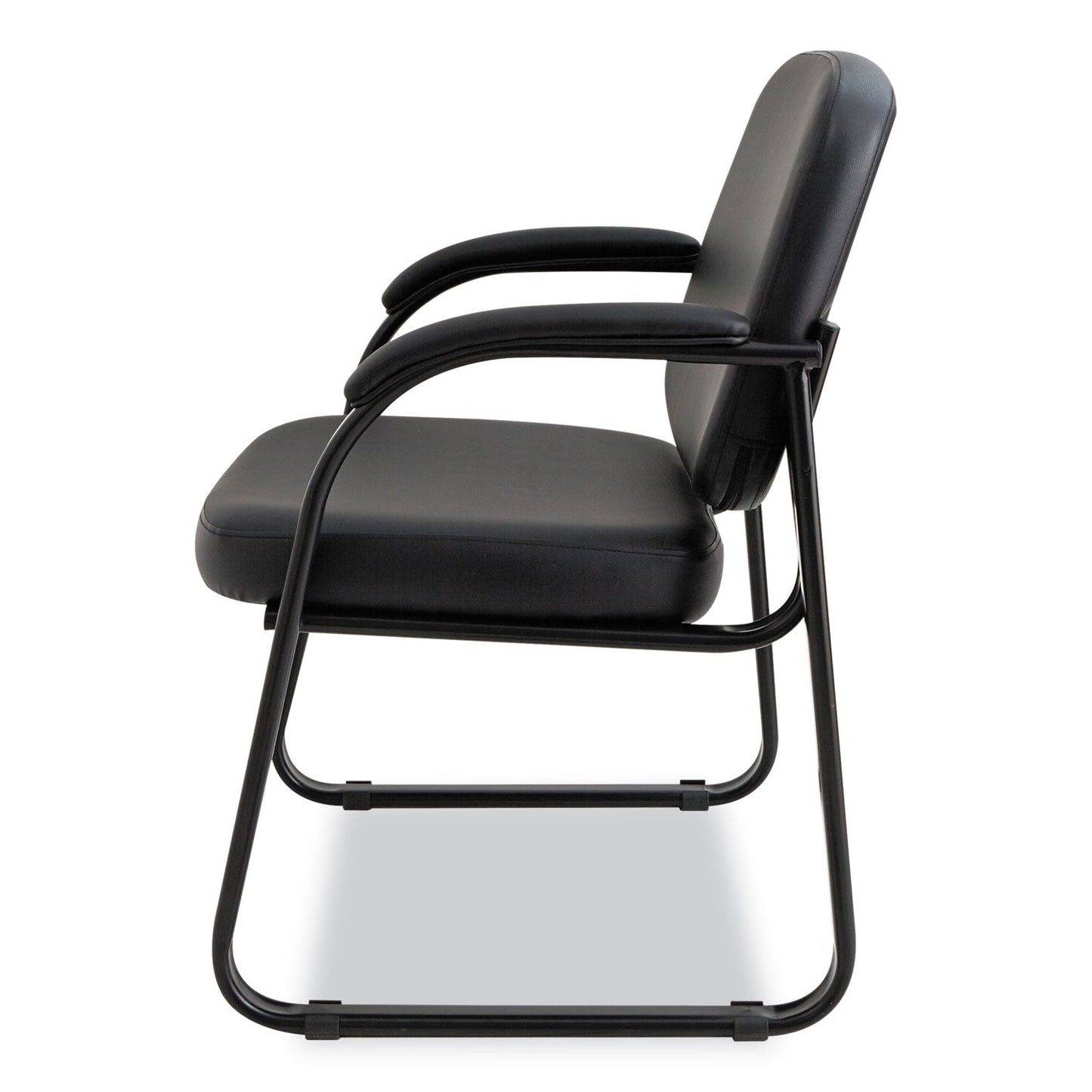Alera Genaro Series Half-Back Sled Base Guest Chair, 25" x 24.80" x 33.66", Black