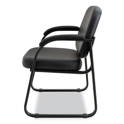 Alera Genaro Series Half-Back Sled Base Guest Chair, 25" x 24.80" x 33.66", Black