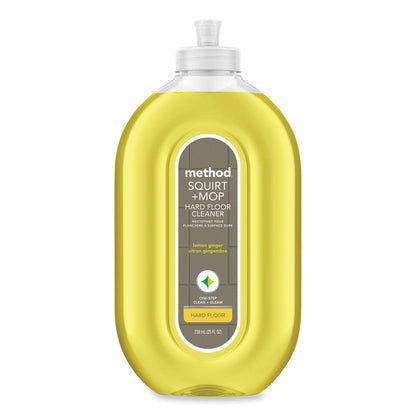 Method Squirt + Mop Hard Floor Cleaner, 25 oz Spray Bottle, Lemon Ginger, 6/Carton