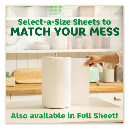 Bounty Select-a-Size Kitchen Roll Paper Towels, 2-Ply, 5.9 x 11, White, 98 Sheets/Roll, 12 Rolls/Carton