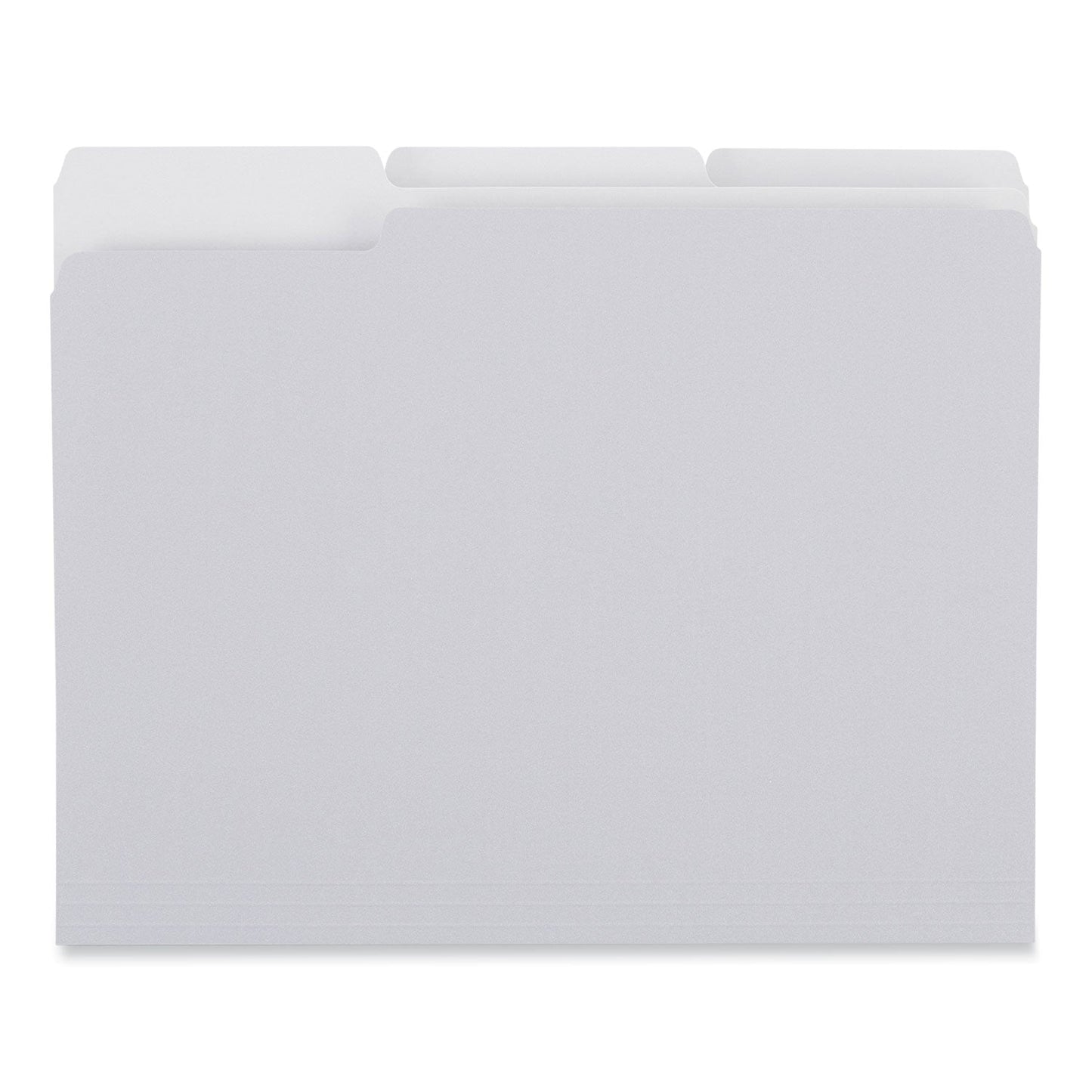 Universal Top Tab File Folders, 1/3-Cut Tabs: Assorted, Letter Size, 0.75" Expansion, Gray, 100/Box