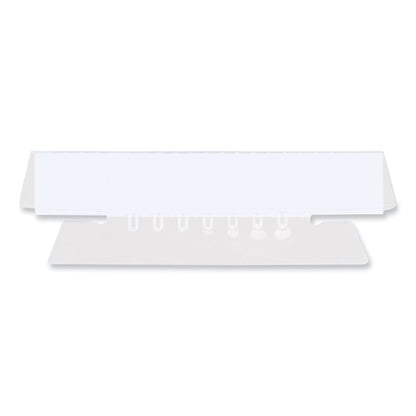 Universal Hanging File Folder Plastic Index Tabs, 1/3-Cut, Clear, 3.5" Wide, 25/Pack