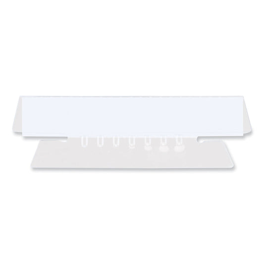 Universal Hanging File Folder Plastic Index Tabs, 1/3-Cut, Clear, 3.5" Wide, 25/Pack