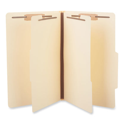 Universal Six-Section Classification Folders, 2 Dividers, 2" Expansion, Legal Size, Manila, 15/Box