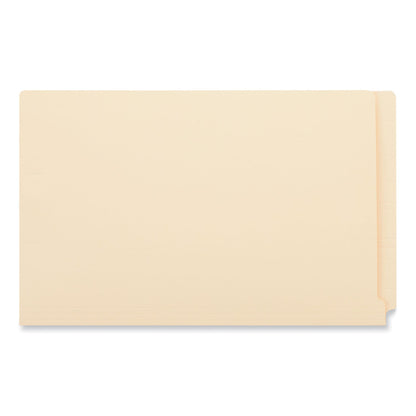 Universal Reinforced End Tab Fastener Folders, 2 Fasteners, Legal Size, Manila Exterior, 50/Box