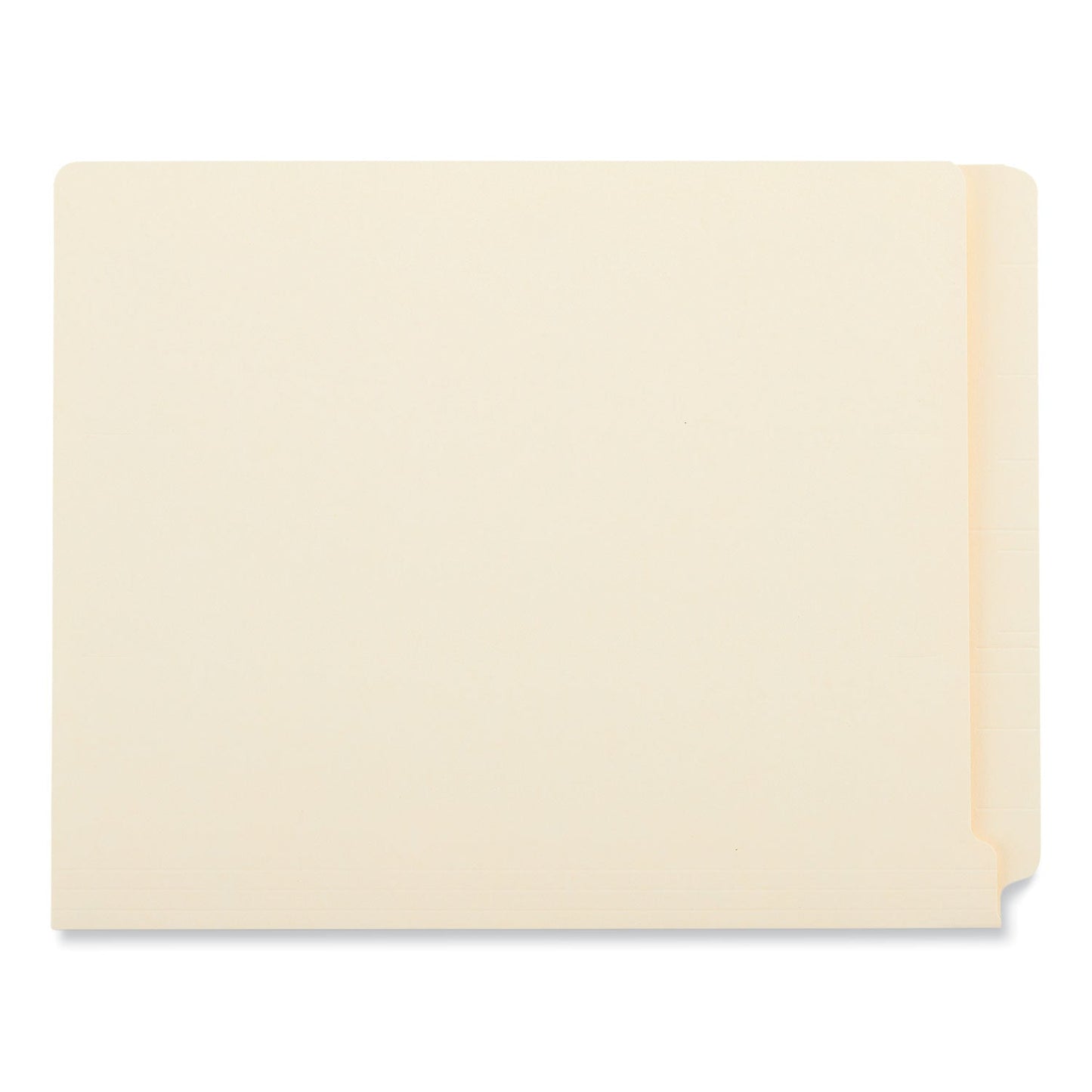 Universal Deluxe Reinforced End Tab Folders, 9" High Front, Straight Tabs, Letter Size, 0.75" Expansion, Manila, 100/Box