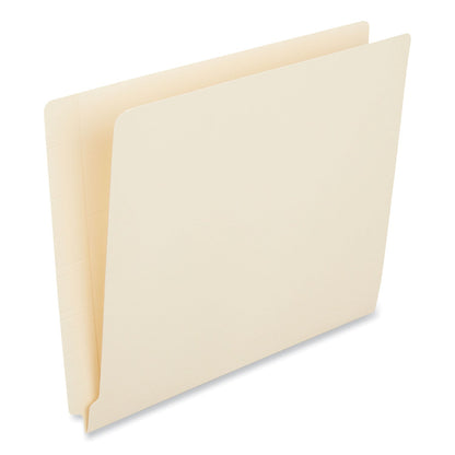 Universal Deluxe Reinforced End Tab Folders, Straight Tabs, Letter Size, 0.75" Expansion, Manila, 100/Box
