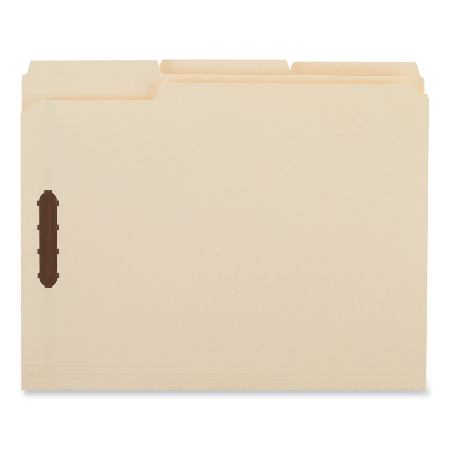 Universal Deluxe Reinforced Top Tab Fastener Folders, 2 Fasteners, Letter Size, Manila Exterior, 50/Box