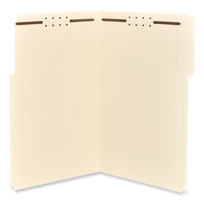 Universal Reinforced Top Tab Fastener Folders, 2 Fasteners, Legal Size, Manila Exterior, 50/Box
