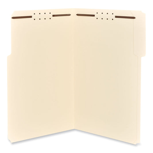 Universal Reinforced Top Tab Fastener Folders, 2 Fasteners, Legal Size, Manila Exterior, 50/Box