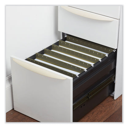 Universal Hanging Box Bottom File Pockets, 1 Section, 3.5" Capacity, Letter Size, Standard Green, 10/Box