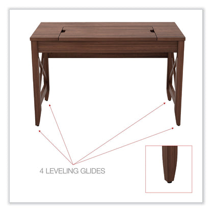 Alera Sit-to-Stand Table Desk, 47.25" x 23.63" x 29.5" to 43.75", Modern Walnut