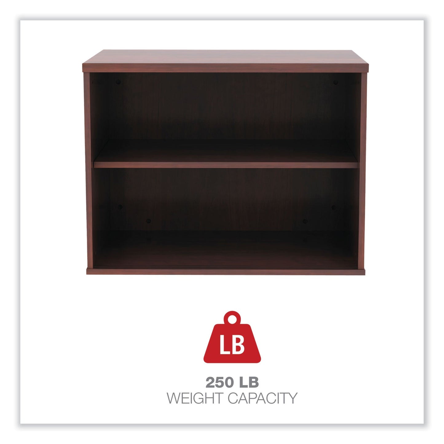 Alera Open Office Low Storage Cabinet Credenza, 29 1/2 x 19 1/8x 22 7/8, Cherry