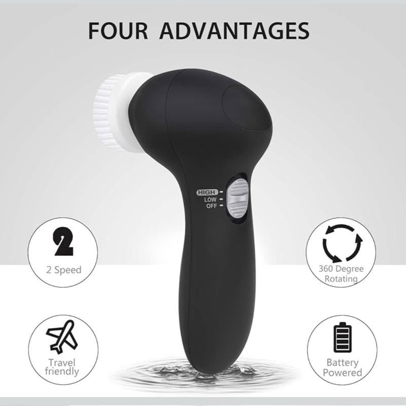 CLSEVXY Electric Face Spin Cleansing Brushes with 6 Brush Heads for Deep Cleansing, Gentle Exfoliating, Removing Blackheads & Massaging - Cleanser, Facial Wash, Facial Cleansing, Skin Repair