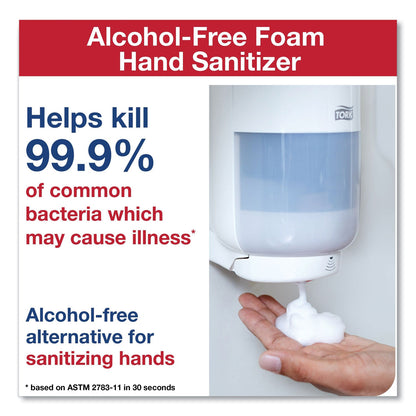 Tork Premium Alcohol-Free Foam Sanitizer, 1 L Bottle, Unscented, 6/Carton