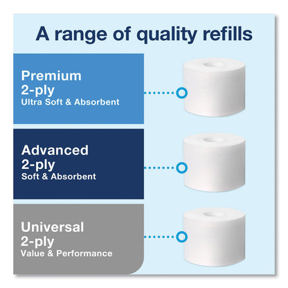 Tork Elevation Coreless High Capacity Bath Tissue Dispenser, 14.17 x 5.08 x 8.23, White