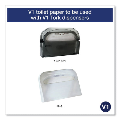 Tork Toilet Seat Cover, Half-Fold, 14.5 x 17, White, 250/Pack, 20 Packs/Carton