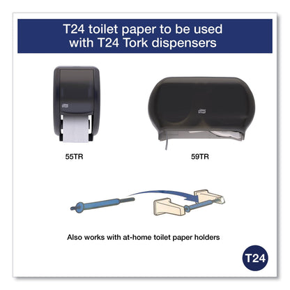 Tork Universal Bath Tissue, Septic Safe, 2-Ply, White, 500 Sheets/Roll, 96 Rolls/Carton