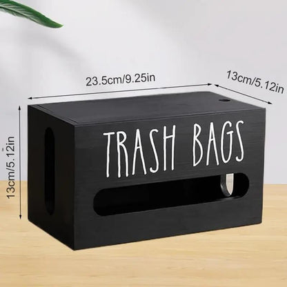 Bag Saver - Extra Large 2 in 1 Plastic Bag Holder,Durable Grocery Bag Storage, Hanging Trash Bag Dispenser Roll Organizer for Home Kitchen,Multi-Purpose for Daily,Wall Mount Cabinet Wood Bathroom Toilet Paper Holder Dust Bin