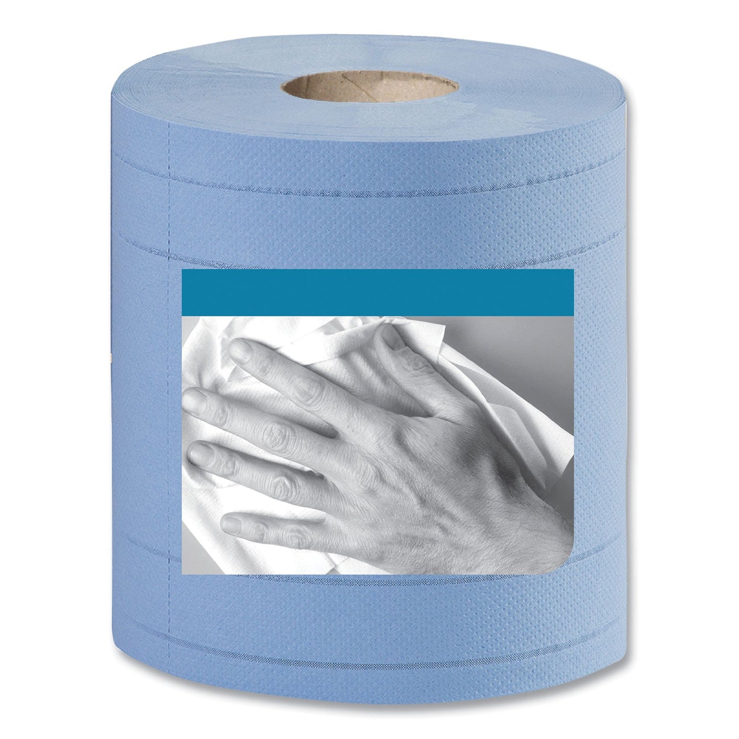 Tork Industrial Paper Wiper, 4-Ply, 11 x 15.75, Blue, 375 Wipes/Roll, 2 Rolls/Carton