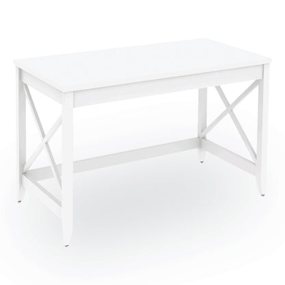 Workspace by Alera Farmhouse Writing Desk, 47.24" x 23.62" x 29.53", White