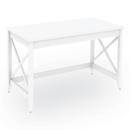 Workspace by Alera Farmhouse Writing Desk, 47.24" x 23.62" x 29.53", White