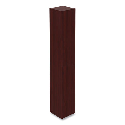 Alera Valencia Series Narrow Profile Bookcase, Six-Shelf, 11.81w x 11.81d x 71.73h, Mahogany