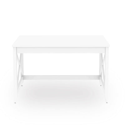 Workspace by Alera Farmhouse Writing Desk, 47.24" x 23.62" x 29.53", White