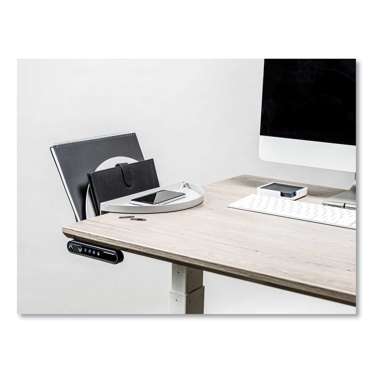 deflecto Standing Desk File Organizer, 2 Sections, Letter Size, 12 x 9.69 x 7.11, Gray