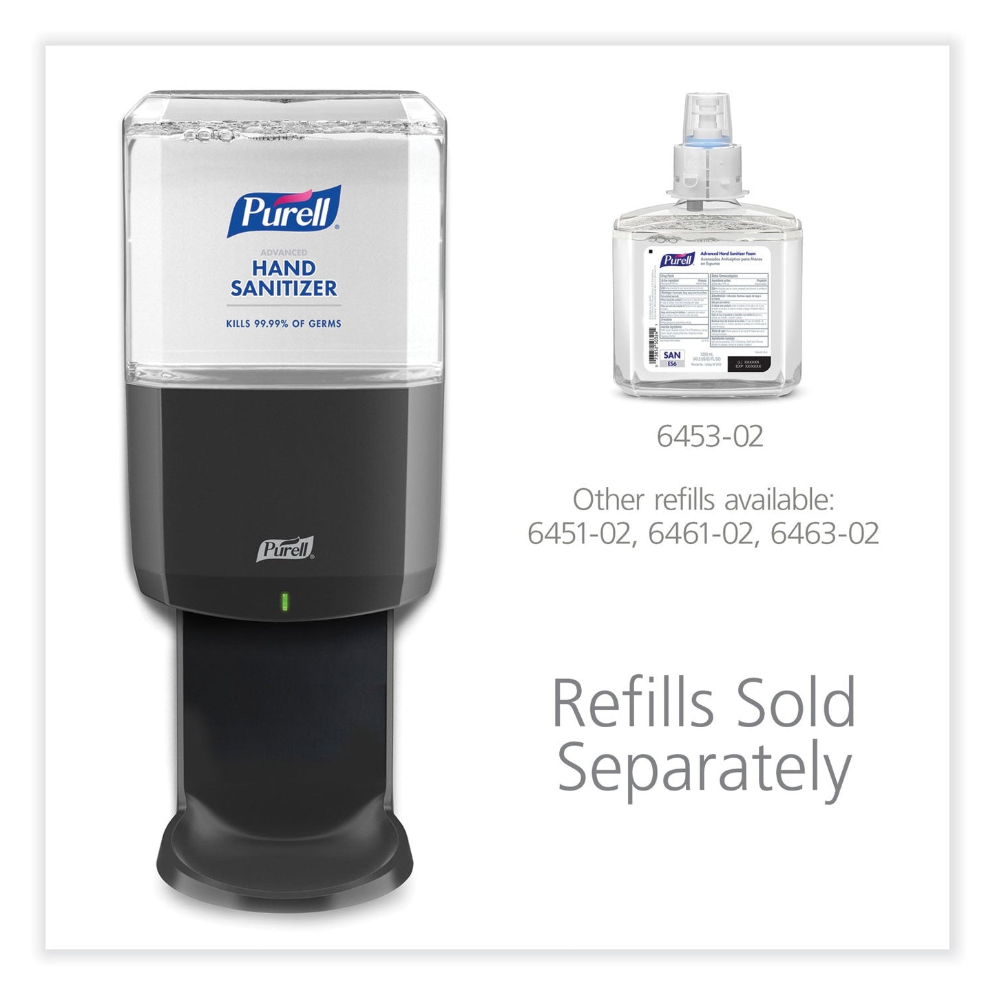 PURELL ES6 Touch Free Hand Sanitizer Dispenser, 1,200 mL, 5.25 x 8.56 x 12.13, Graphite