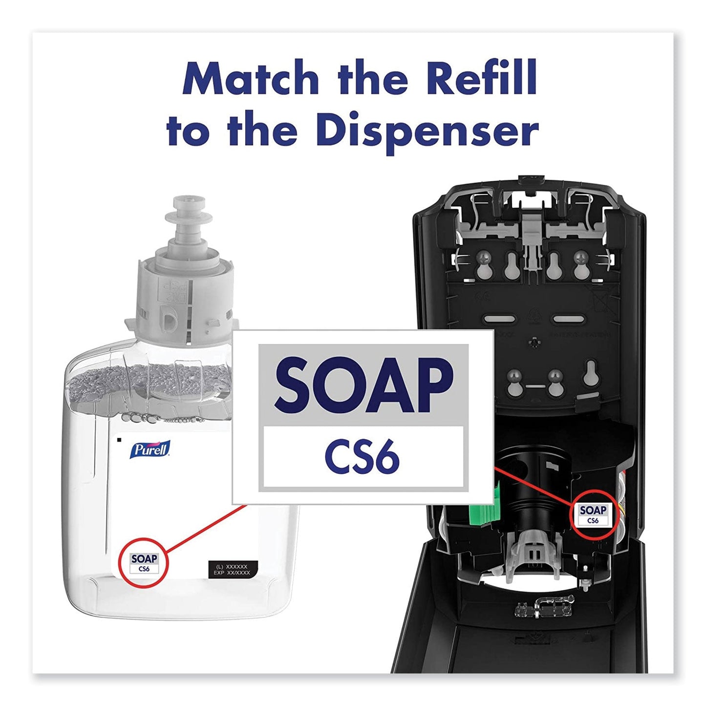 PURELL CS6 Soap Touch-Free Dispenser, 1,200 mL, 4.88 x 8.8 x 11.38, Graphite
