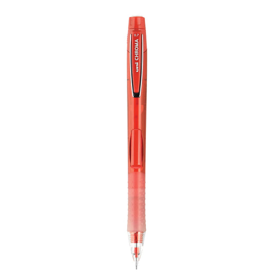 uniball Chroma Mechanical Pencil, 0.7 mm, HB (#2), Black Lead, Red Barrel, Dozen