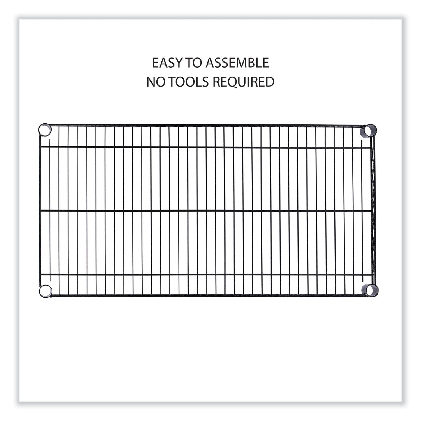 Alera 5-Shelf Wire Shelving Kit with Casters and Shelf Liners, 36w x 18d x 72h, Black Anthracite